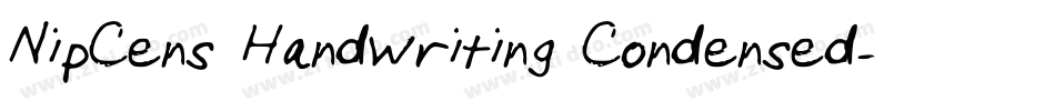 NipCens Handwriting Condensed字体转换